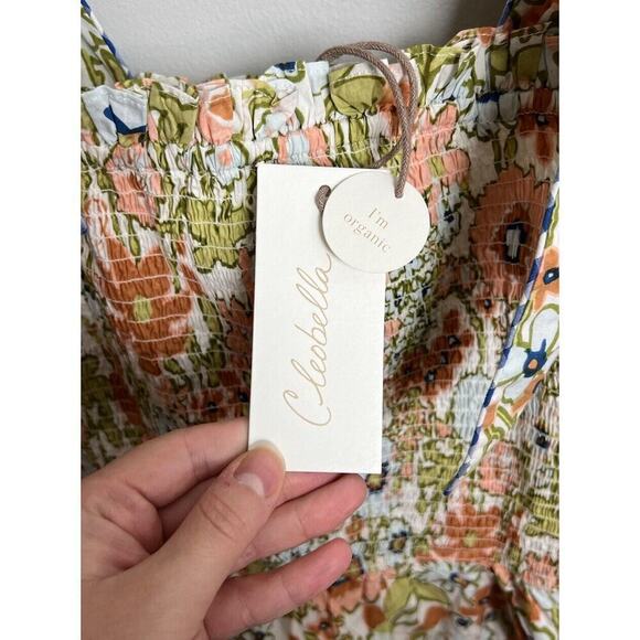 NWT Cleobella Tamara Mini Dress Retro Floral Size XL 100% Organic Cotton Women’s - Picture 6 of 11